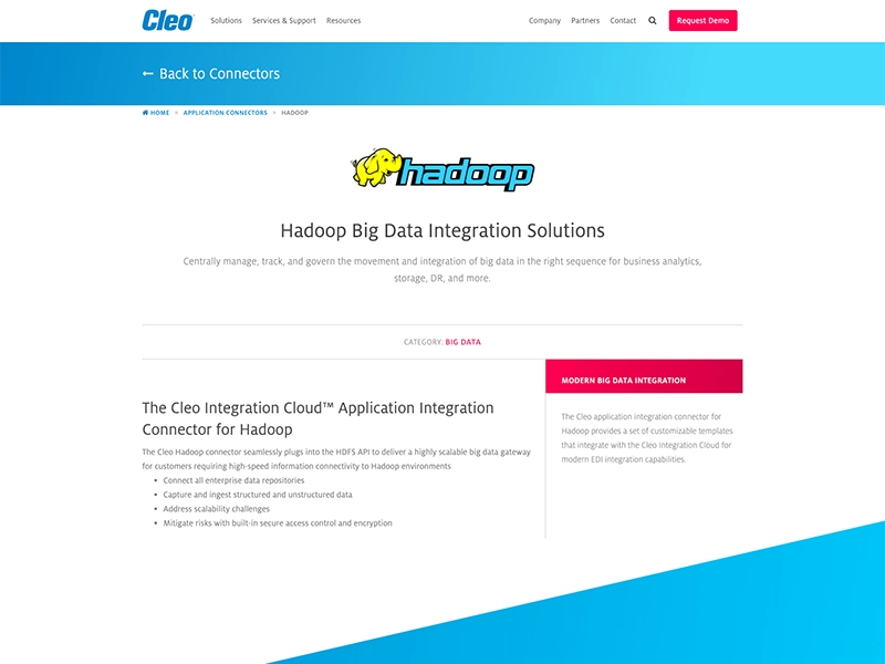 Cleo Hadoop connector page
