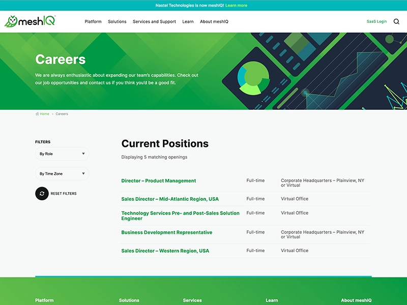 Careers page