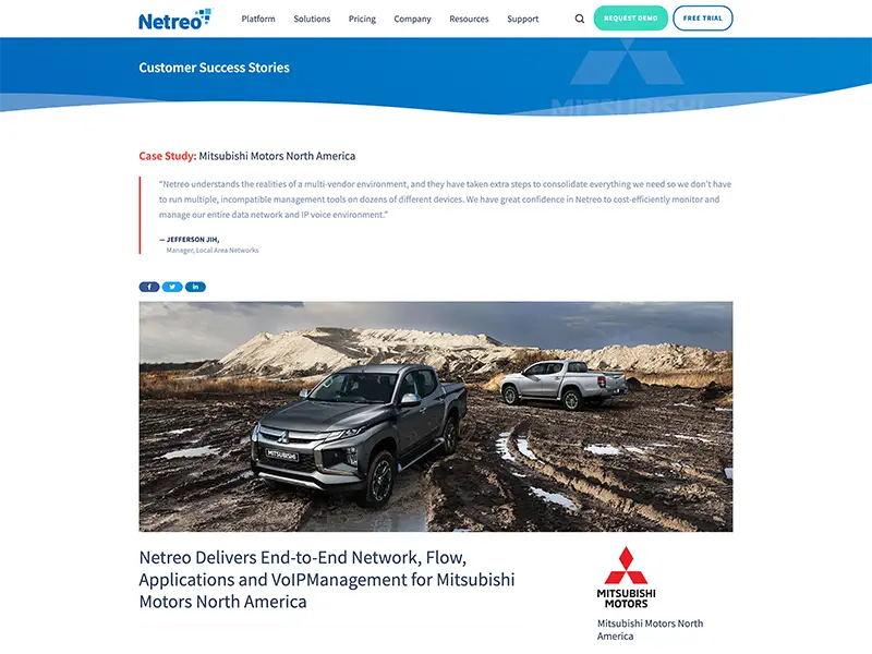 Mitsubishi Motors case studies page